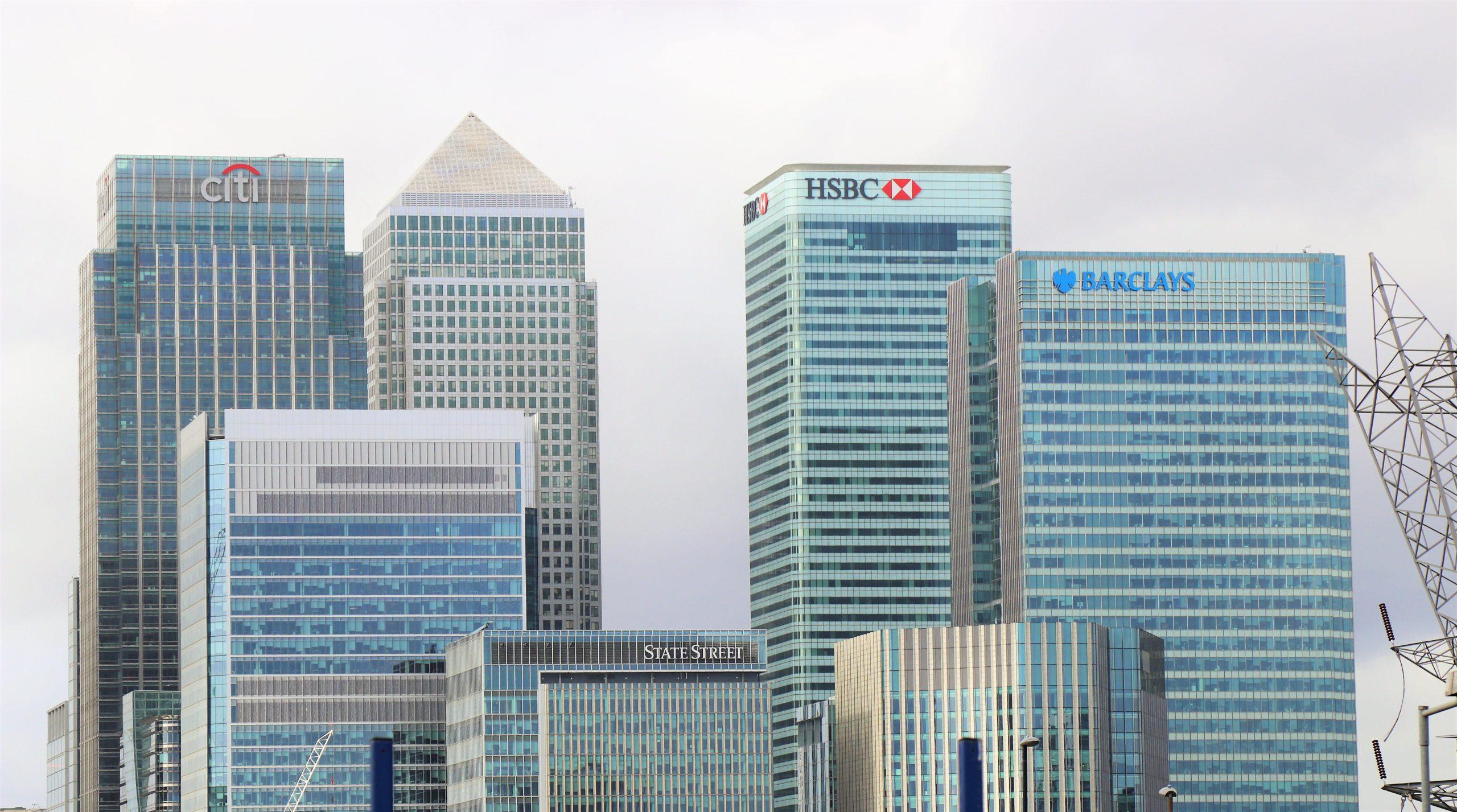 Modern bank building facade representing unsecured business loan opportunities.